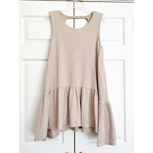 Free People Beige Easy Street Mini Sleeveless Dress